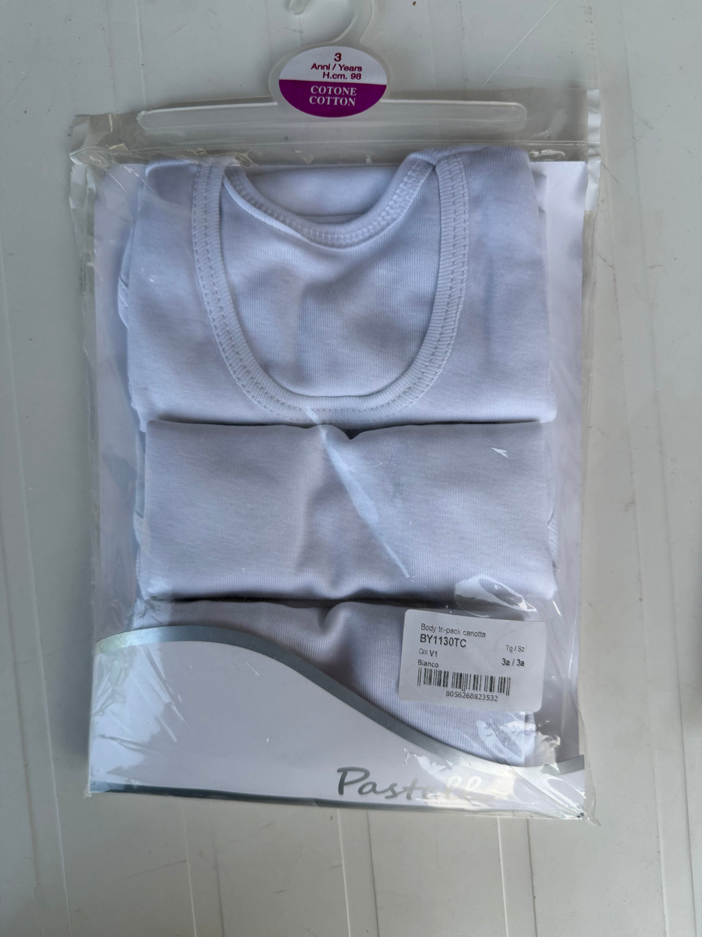 3 BODY CANOTTA 100% COTONE - PASTELLO