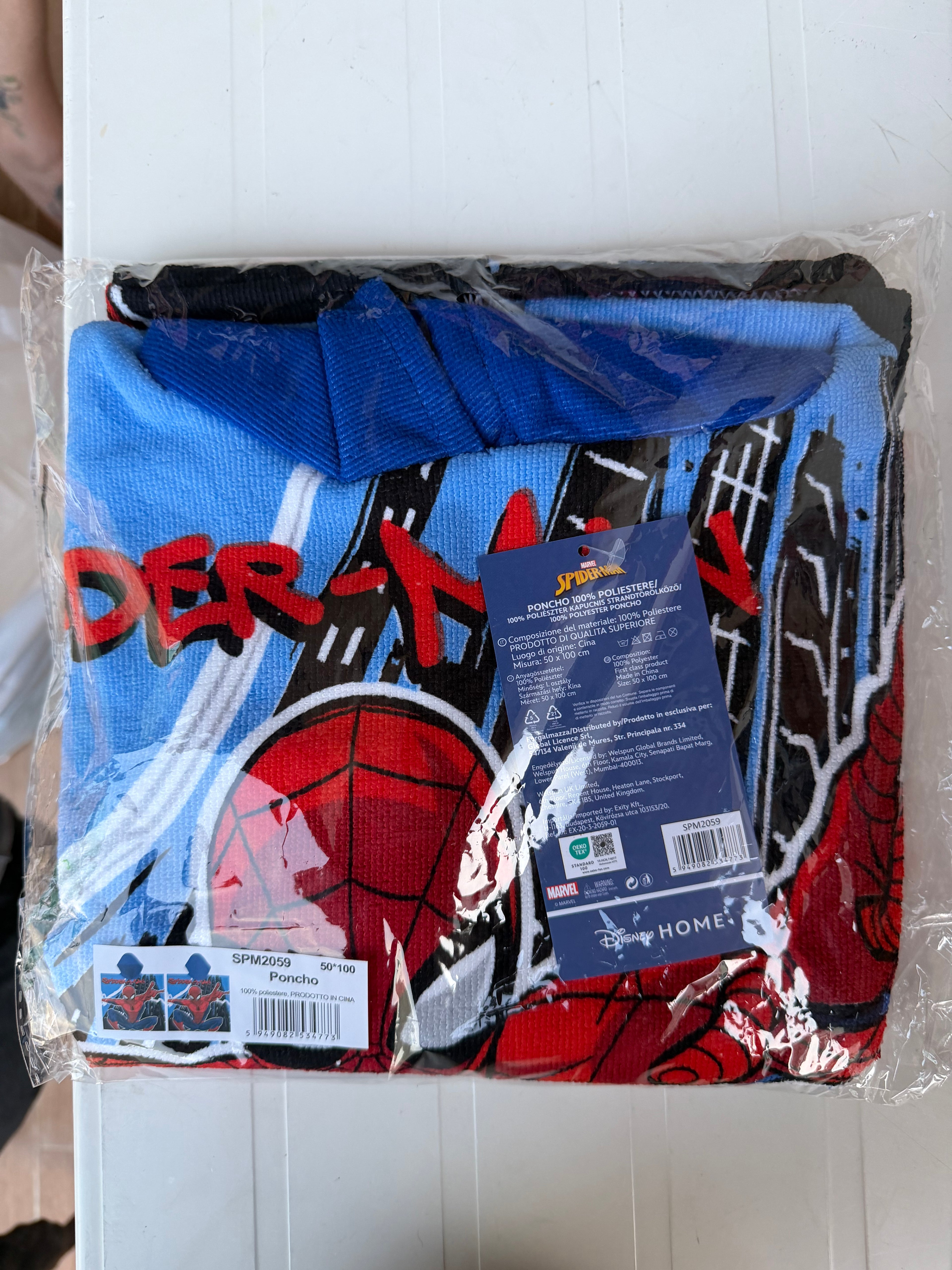PONCHO MARE SPIDERMAN - DISNEY